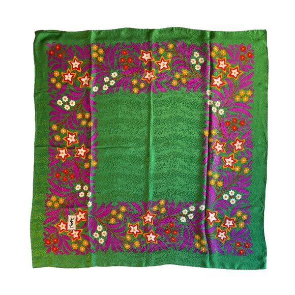 Vintage Yves Saint Laurent Silk Scarf - Picture 1 of 13